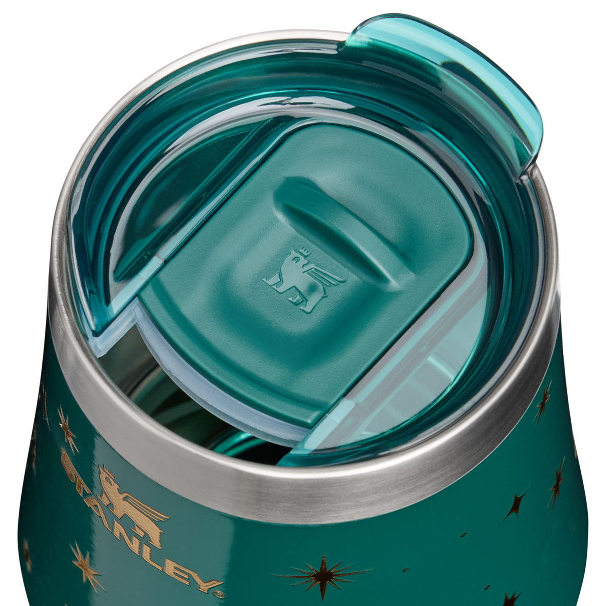 Stanley 1913 The Reserve Wine Tumbler 11 OZ 0.32 L in Shadow Green Night Sky | Lid Detailed View