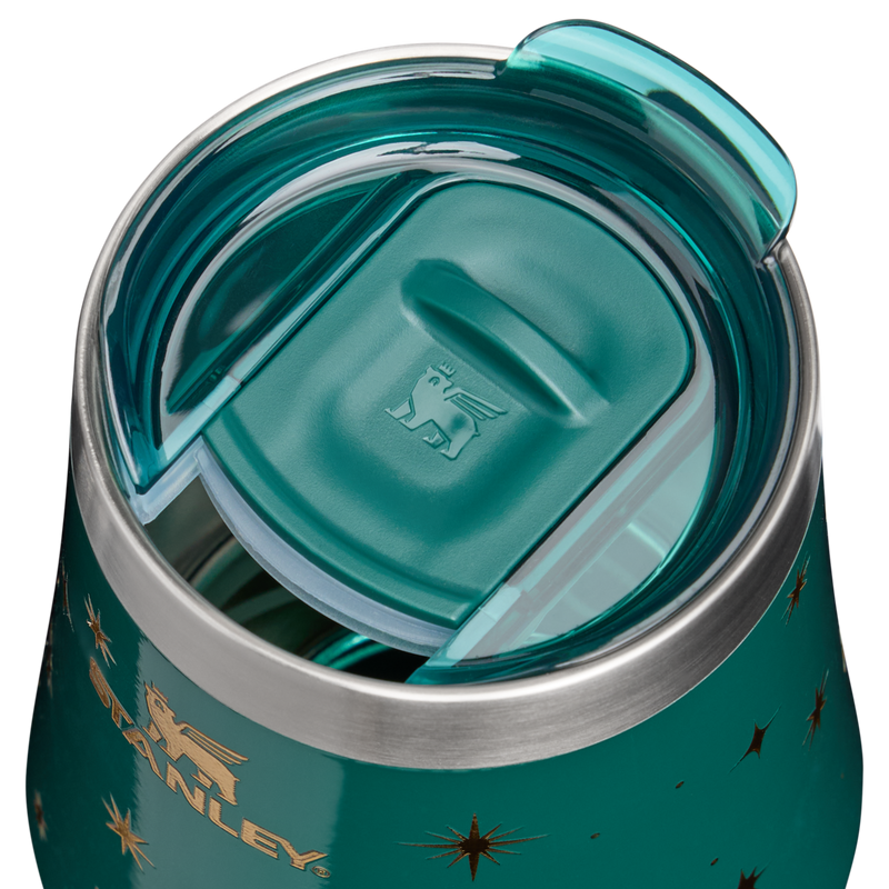 Stanley 1913 The Reserve Wine Tumbler 11 OZ 0.32 L in Shadow Green Night Sky | Lid Detailed View