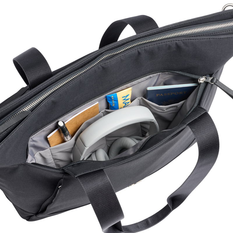 Stanley 1913 The Standby Tote  21.8 QT in Black | Front Pocket View