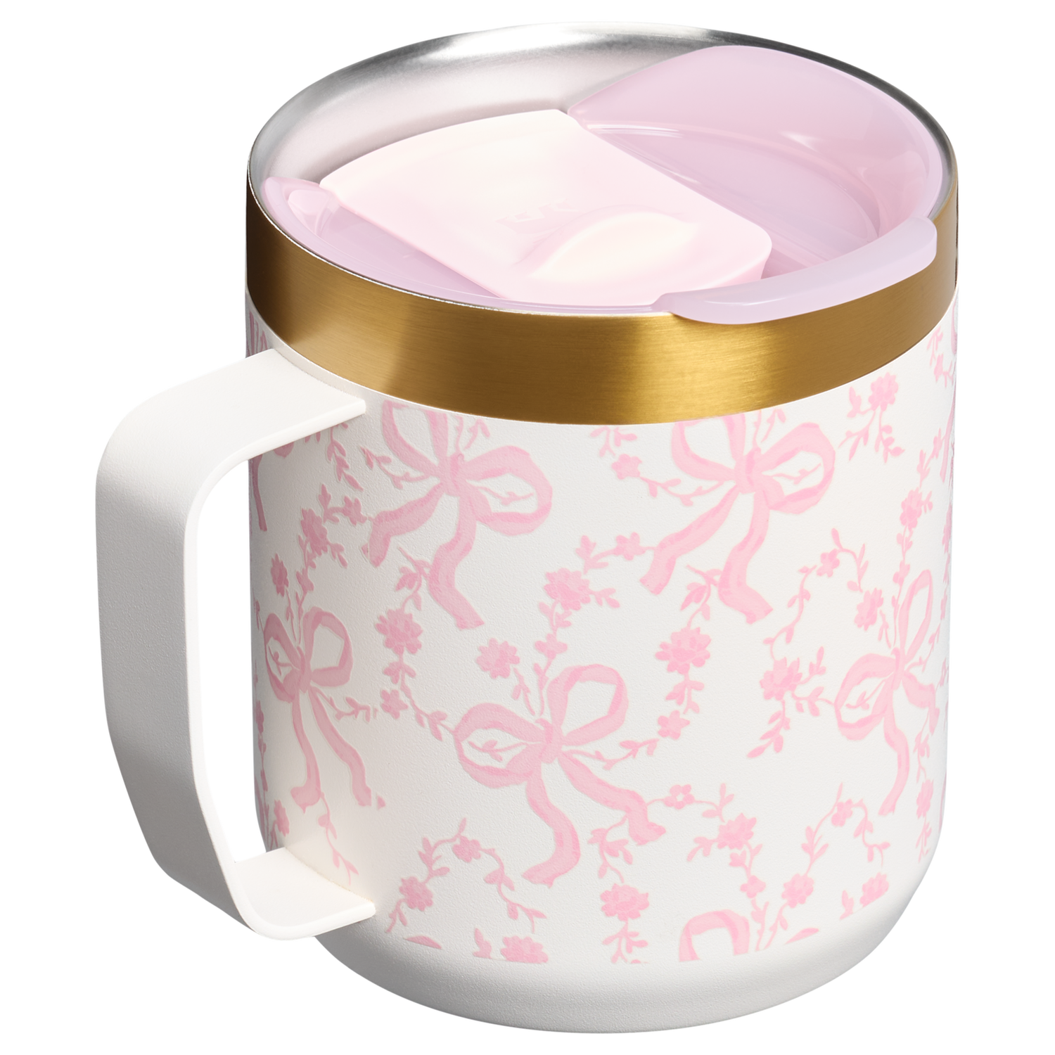 Stanley 1913 Stanley 1913 x LoveShackFancy Holiday The Everyday Cocoa Set in Coquette Bow Chantilly | View 6