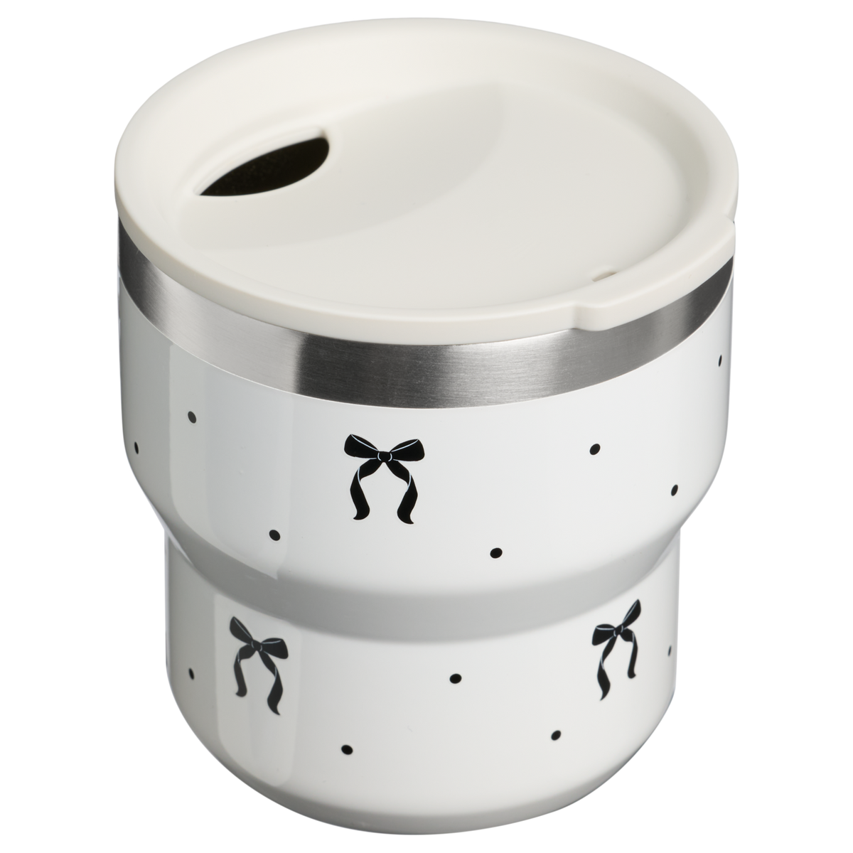 Stanley 1913 Stay-Hot Stacking Cups Gift Set 11 OZ 0.32 L in Salt Bows/Rouge Bows | Back View