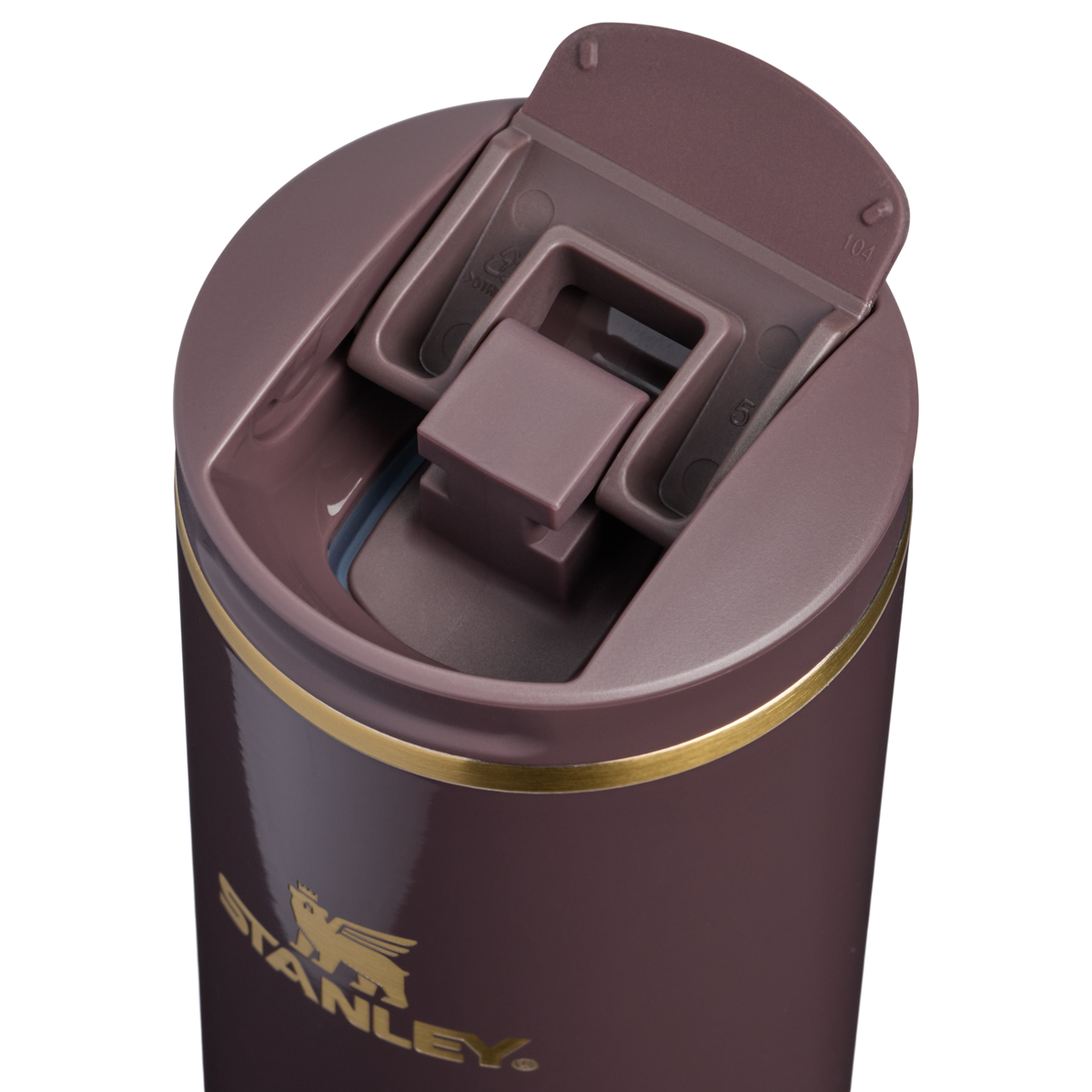 Stanley 1913 The Transit 2.0 Flip Top Mug 16 OZ 0.47 L in Fig Gloss | Lid Detailed View