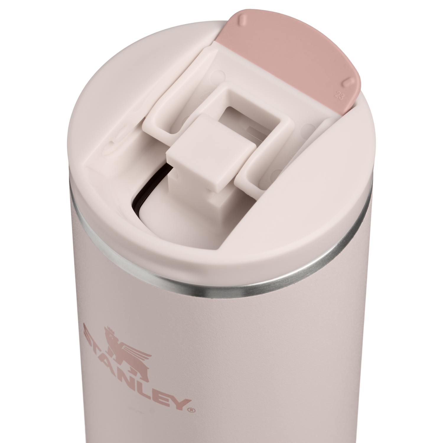 Stanley 1913 The Transit Flip Top Mug 20 OZ 0.59 L in Rose Quartz | View 2