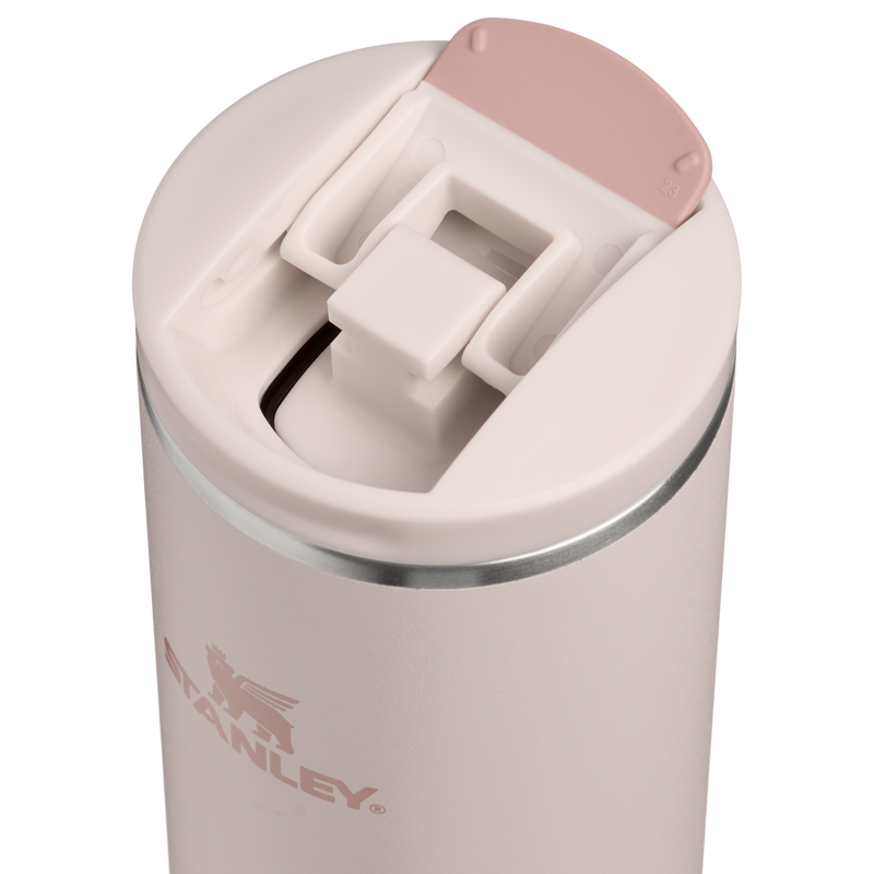 Stanley 1913 The Transit Flip Top Mug 20 OZ 0.59 L in Rose Quartz | Lid Detailed View