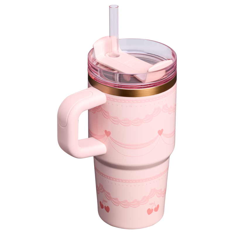 Stanley 1913 The Valentine’s Day Quencher H2.0  FlowState™ Tumbler | 20 OZ 0.59 L in Pink Velvet Cake