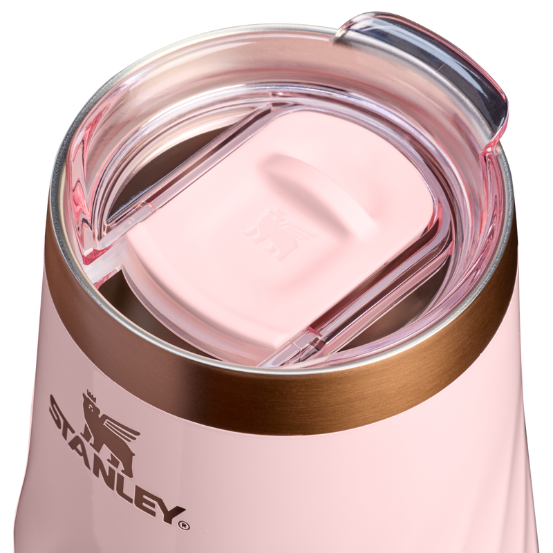 Stanley 1913 The Valentine’s Day Textured Reserve Wine Tumbler 11 OZ 0.32 L in Pink Velvet Gloss | Lid Detailed View