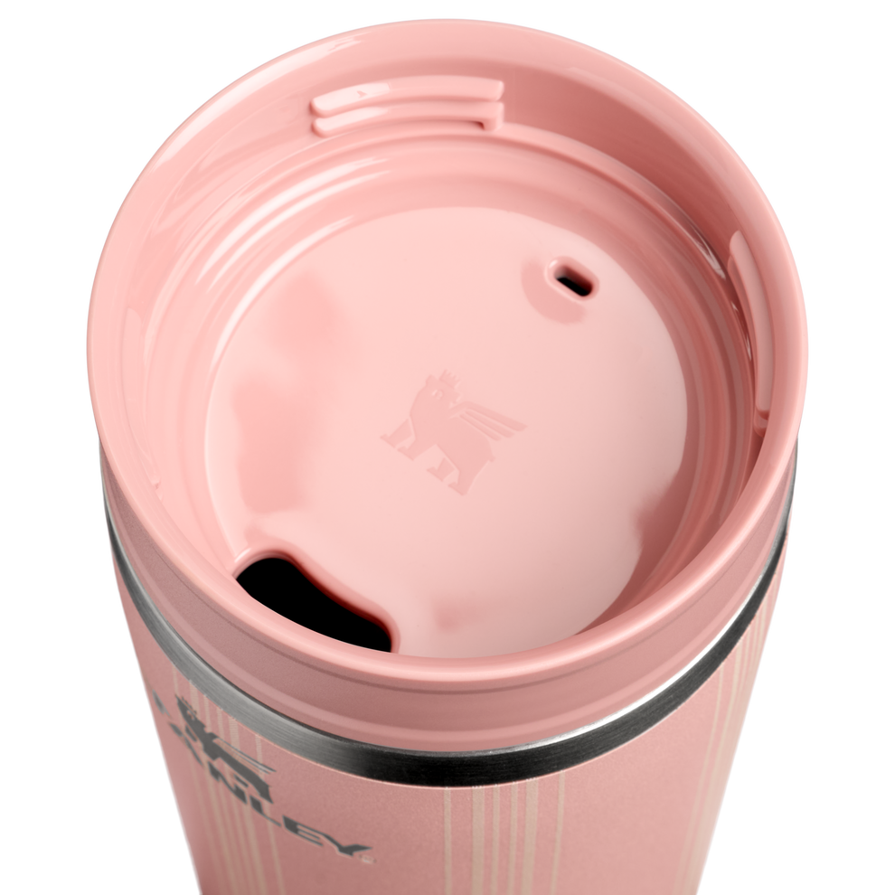 Stanley 1913 The Café-To-Go Travel Mug 12 OZ in Peach Rose Picnic Stripe