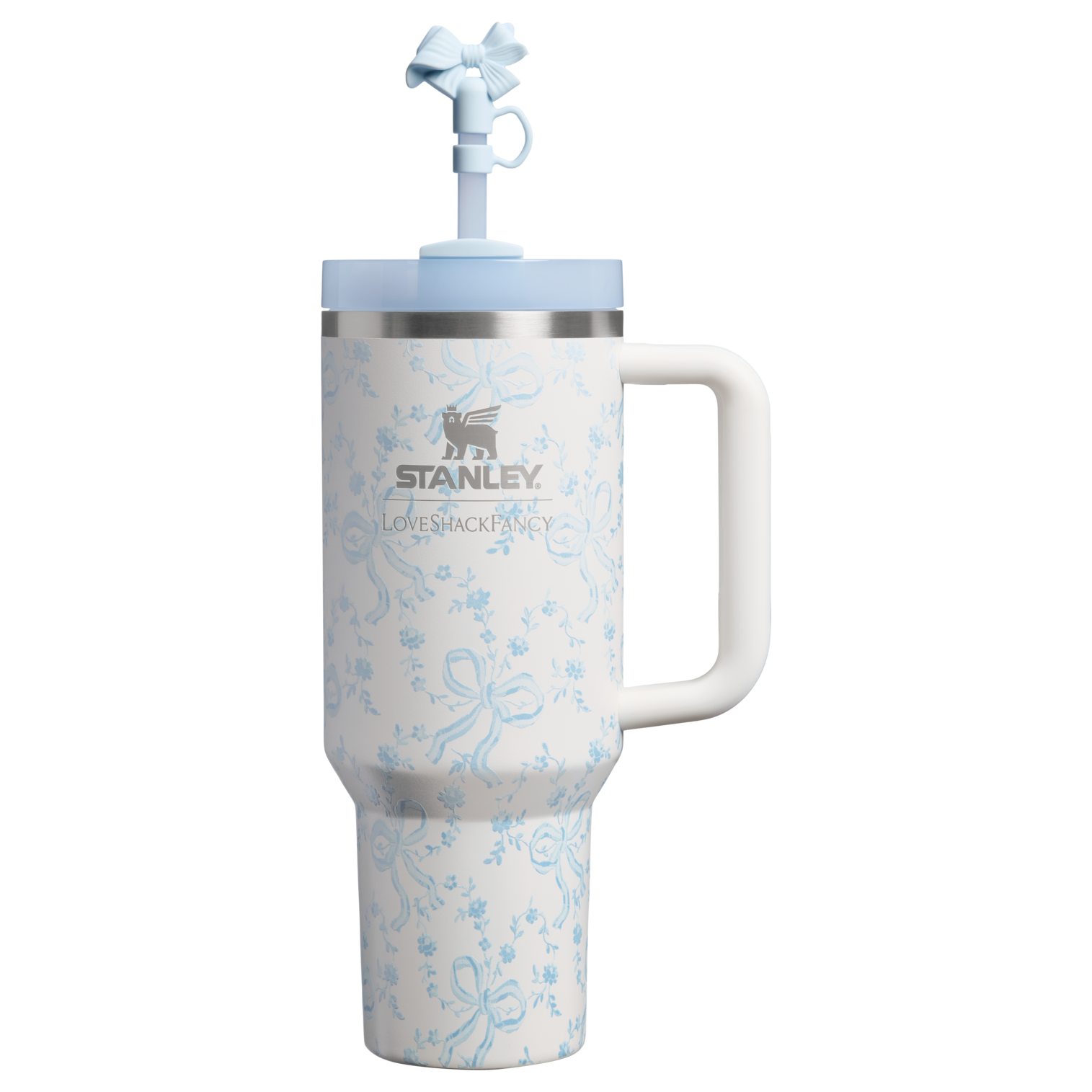 Stanley 1913 Stanley 1913 x LoveShackFancy Holiday Quencher® H2.0  FlowState™ Tumbler 40 OZ 1.18 L in Coquette Bow Winter Ice