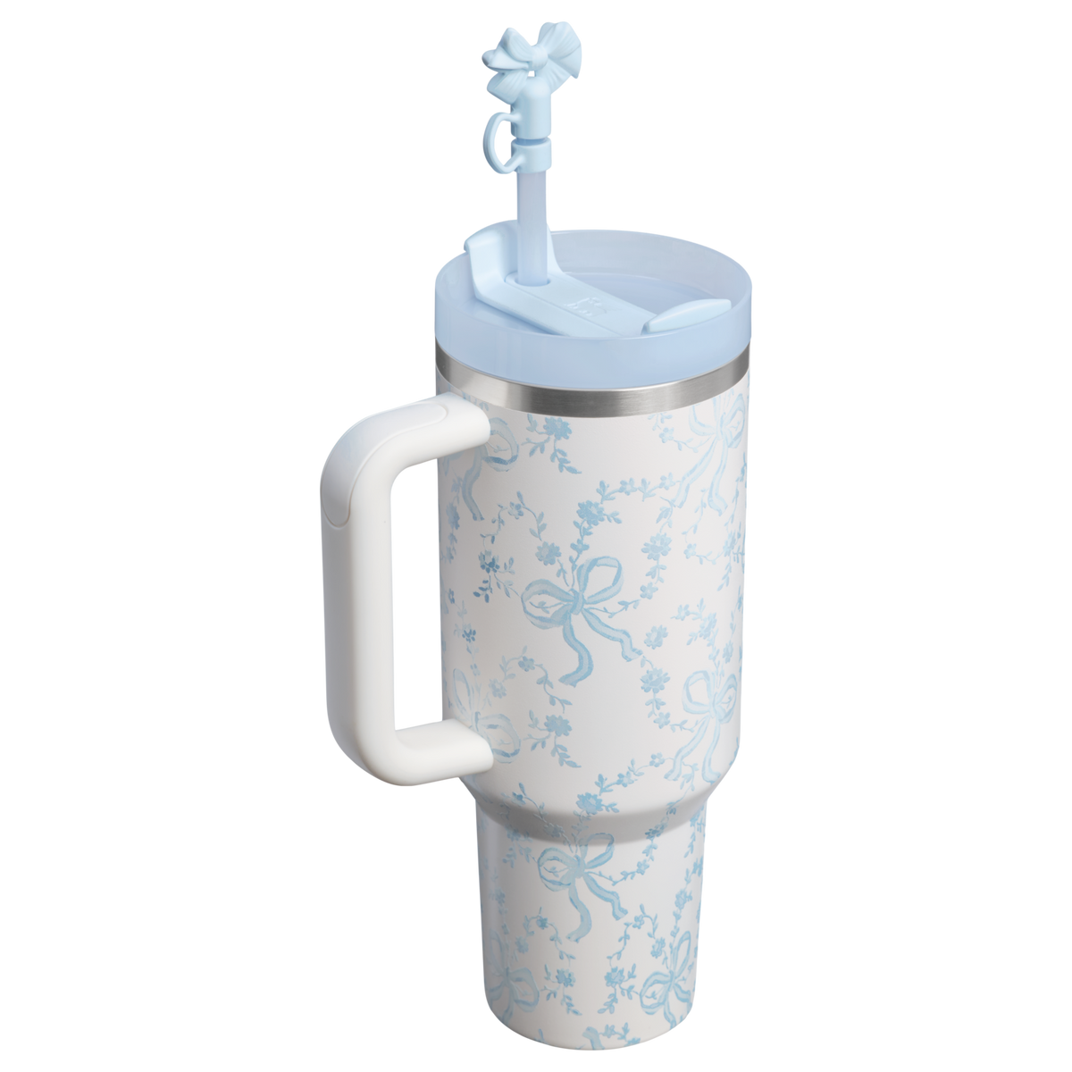 Stanley 1913 Stanley 1913 x LoveShackFancy Holiday Quencher® H2.0  FlowState™ Tumbler 40 OZ 1.18 L in Coquette Bow Winter Ice | View 3