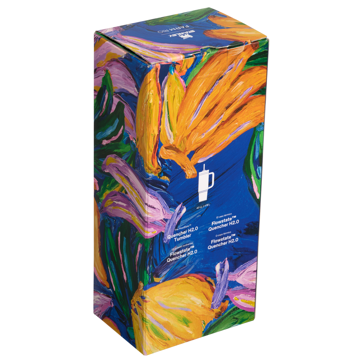 Stanley 1913 Stanley 1913 x FARM Rio Quencher® H2.0 Flowstate™ Tumbler 40 OZ 1.18 L in Farm Rio Painted Bananas | Back View