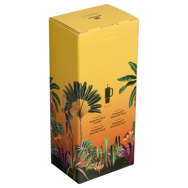 Stanley 1913 Stanley 1913 x FARM Rio Quencher® H2.0 Flowstate™ Tumbler 40 OZ 1.18 L in Farm Rio Tropical Woods | Back View