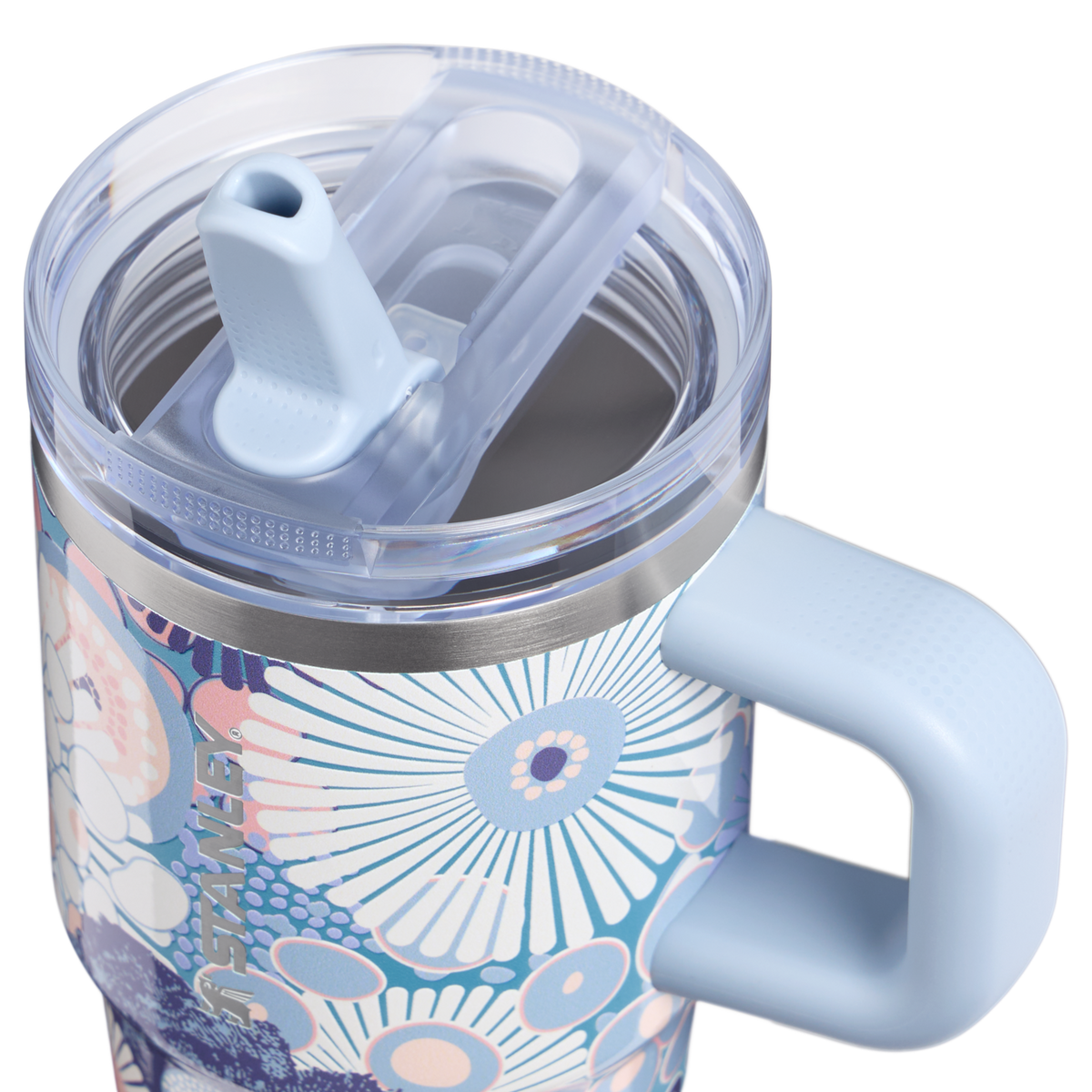 Stanley 1913 The Quencher ProTour Flip Straw Tumbler 20 OZ 0.59 L in Blue Dream Wildflower | Front View