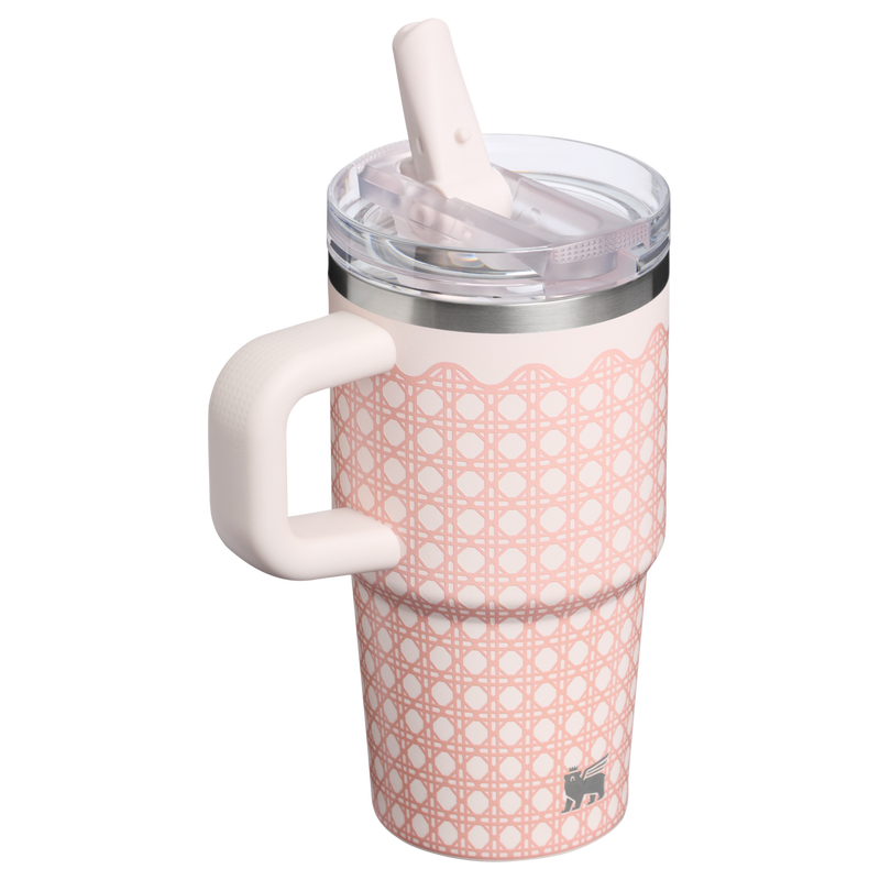 Stanley 1913 The Quencher® ProTour Flip Straw Tumbler 20 OZ 0.59 L in Rose Quartz Rattan | Back View