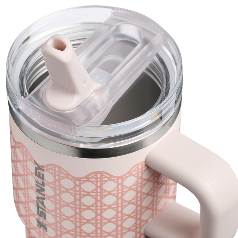 Stanley 1913 The Quencher® ProTour Flip Straw Tumbler 20 OZ 0.59 L in Rose Quartz Rattan | Lid Detailed View